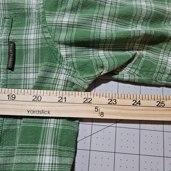 Royal Robbins Outdoor Travel Short-Sleeve Button-Up Shirt L Vaca Cotton Mens - Picture 8 of 11